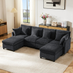 Modulinė sofa, U ir L formos, 278x161x81 cm, 4-6 vietų