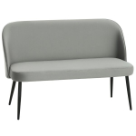 Dvivietė sofa, metalinis ir medinis rėmas, pilka, 127x63x84,5 cm