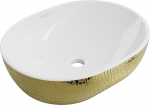 Praustuvas Mexen Viki 48 cm, White/Gold pattern