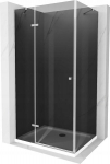 Du&scaron;o kabina Mexen Roma su padėklu ir sifonu, Graphite+White/Chrome, 100 x 80 cm