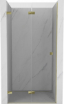 Mexen Lunar-F sulankiojamos kairiosios du&scaron;o durys 60 cm, permatomos, auksinės - 836-060-000-50-00-L