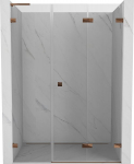 Mexen Lunar-F L sulankstomos du&scaron;o durys, de&scaron;inės pusės, 110 cm, permatomos, rausvas auksas - 836SL-110-050-60-00-P