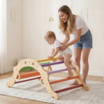 Laipiojimo žaislų rinkinys 9-in-1 Montessori Sulankstomas 195x59.8x74.5 cm Daugiaspalvis Kietmedis