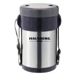 Maisto termosas Hausberg HB-H1461, 2L, 3 indeliai, nerūdijantis plienas