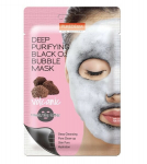 Giliai valanti burbulinė veido kaukė Purederm Black O2 Bubble Volcanic, 20 g