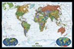 Pasaulio sieninis politinis žemėlapis National Geographic "World Decorator", 108x75 cm