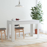 Valgomojo stalas, 120x60x76cm, baltos spalvos