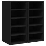 vidaXL Spintelės batams, 2vnt., juodos spalvos, 31,5x35x70 cm