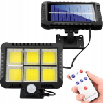 120 LED saulės lempa valdoma nuotolinio valdymo pultu