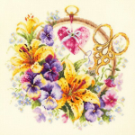 Siuvinėjimo rinkinys Magic Needle "Lilies for Needlewoman" 100-121