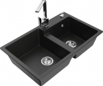 Granitinė virtuvinė plautuvė Mexen juoda 5905315021182