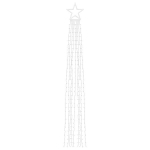 vidaXL Kalėdų eglutės girlianda, &scaron;alta balta, 375cm, 320 LED lempučių