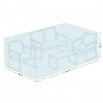 Apsauginis uždangalas Mirpol CS 280x180x100 cm pilkas, atsparus vandeniui, sodo baldams