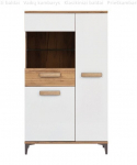 Vitrina Liveo Snobi SB6, su led ap&scaron;vietimu, balta/ruda