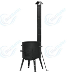 Židinys su vamzdžiu katilui Davr Metall d-49 cm, juodas