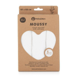 Muslino vystyklų rinkinys Petite&Mars, 68cmx68cm, 3 vnt., Moussy Total White