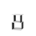 Naktinis staliukas Asir, 29,6x29,6x49,4 cm, pilkas/baltas