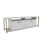 TV stovas Asir, 160x35x50,8 cm, baltas/auksinis