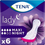 Urologiniai paketai Tena Lady Maxi Night, moterims, 6 vnt.