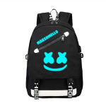 Kuprinė su &scaron;viečiančiais elementais Marshmello GLV-X1, juoda