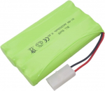 Įkraunama AA Baterija 9.6V 2000mAh | Su Tamiya Jungtimi ir USB Įkrovimo Kabeliu | Idealu Automobiliams, Sunkvežimiams, Bakams ir RC Valtims | 100x57x15mm | 100g