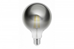 LED lemputė Filament G125, E27, 8w, 450lm, 1800K, 220-240V, 360&deg;, pilka