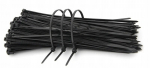 Užveržimo juostos 2,5 mm/100 mm juodos spalvos pakuotė-100 vnt BRADAS