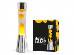 Lava Lempa Itotal 40 cm , juoda bazė, See-through Liquid, Orange Wax(1vnt.)