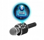 Bluetooth karaoke mikrofonas su LED ap&scaron;vietimu Manta, rožinis