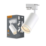 GU10 LED Ring v2 bėginis halogeninis &scaron;viestuvas - baltas
