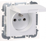 Viengubas elektros lizdas Ip44 230v 16a baltas