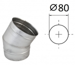30&deg; lenkimas. D-80 mm.