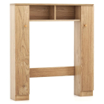 Costway tualeto spintelė su 2 atvirais skyreliais ir 4 reguliuojamomis lentynomis vonios kambario vir&scaron;utine spintele, natūrali