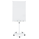 Costway Flipchart stovas ant ratukų su magnetais ir žymekliais