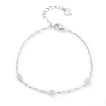 Sidabrinė apyrankė moterims su cirkoniais Brasco 60554 60554-15, 16