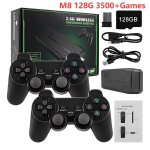 M8/M8 PLUS vaizdo žaidimų konsolė 4K HD 2.4G belaidis valdiklis TV Game Stick 20000+Games Retro delninis žaidimų grotuvas, skirtas PS1/FC/GBA