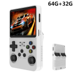 Žaidimų konsolė R36S Retro delninė žaidimų konsolė atvirojo kodo Linux sistemos 3,5 colio IPS ekranas vaizdo žaidimų grotuvas, ki&scaron;eninis mini pultas 64 GB, 64G balta