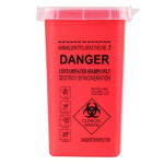 Medicininių atliekų konteineris Red, 1L