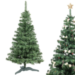 Dirbtinė pu&scaron;is 180 cm, Creative Home, tikrovi&scaron;kas žalias medis, itin storas, sulankstomas kalėdinis papuo&scaron;imas, intensyviai tankios &scaron;akos, stabilus pagrindas, viduje ir lauke