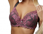 Pra&scaron;matni nėriniuota liemenėlė/11826/Gray-E.pink/