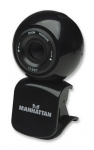 Kompiuterio (WEB) kamera Internetinė kamera su mikrofonu MANHATTAN Mega Cam, juoda