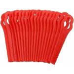 Vejapjovės, 100 plastikinių pakaitinių peilių, skirtų Red Edger trimeriui &ndash; kra&scaron;to peilis (L83 raudonas 12,7 mm)