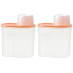 Kitchen furniture accessories,Airtight Food Storage Containers - BPA-Free Bin with Spout & Measuring Cup, Includes Whisk,Pink-1.9L