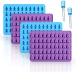 Cooking utensils, baking paper, forms,Gummy Bear Candy Molds Silicone - Chocolate Gummy Molds with 2 Droppers Nonstick Food Grade Silicone Pack of 4,