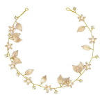 Hair accessories,Bride Wedding Hair Vine Headband Gold Leaf Bridal Accessories for Women,