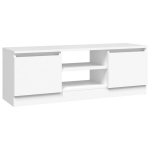 TV spintelė，TV staliukas，Televizoriaus spintelė su durelėmis, balta, 102x30x36cm CFE20687