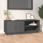 TV spintelė，TV staliukas，Televizoriaus spintelė, pilka, 105x34x40cm, pu&scaron;ies masyvas CFE79529
