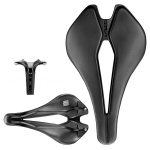 (-Steel Rial 1 Sets) MTB plento dviračio balnelis Lenktynių dviračio balnelis Anglies/plieniniai bėgiai su tiesioginio tvirtinimo buteliuko narvelio sėdynės pagalvėlė plento MTB dviratis, (-Plieninis rialas 1 rinkiniai)