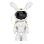 Galaktikų ir žvaigždžių projektorius Astronautas Rabbit su Bluetooth garsiakalbiu