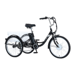 Elektrinis krovininis triratis Gogobest GF100-15AH 24", juodas